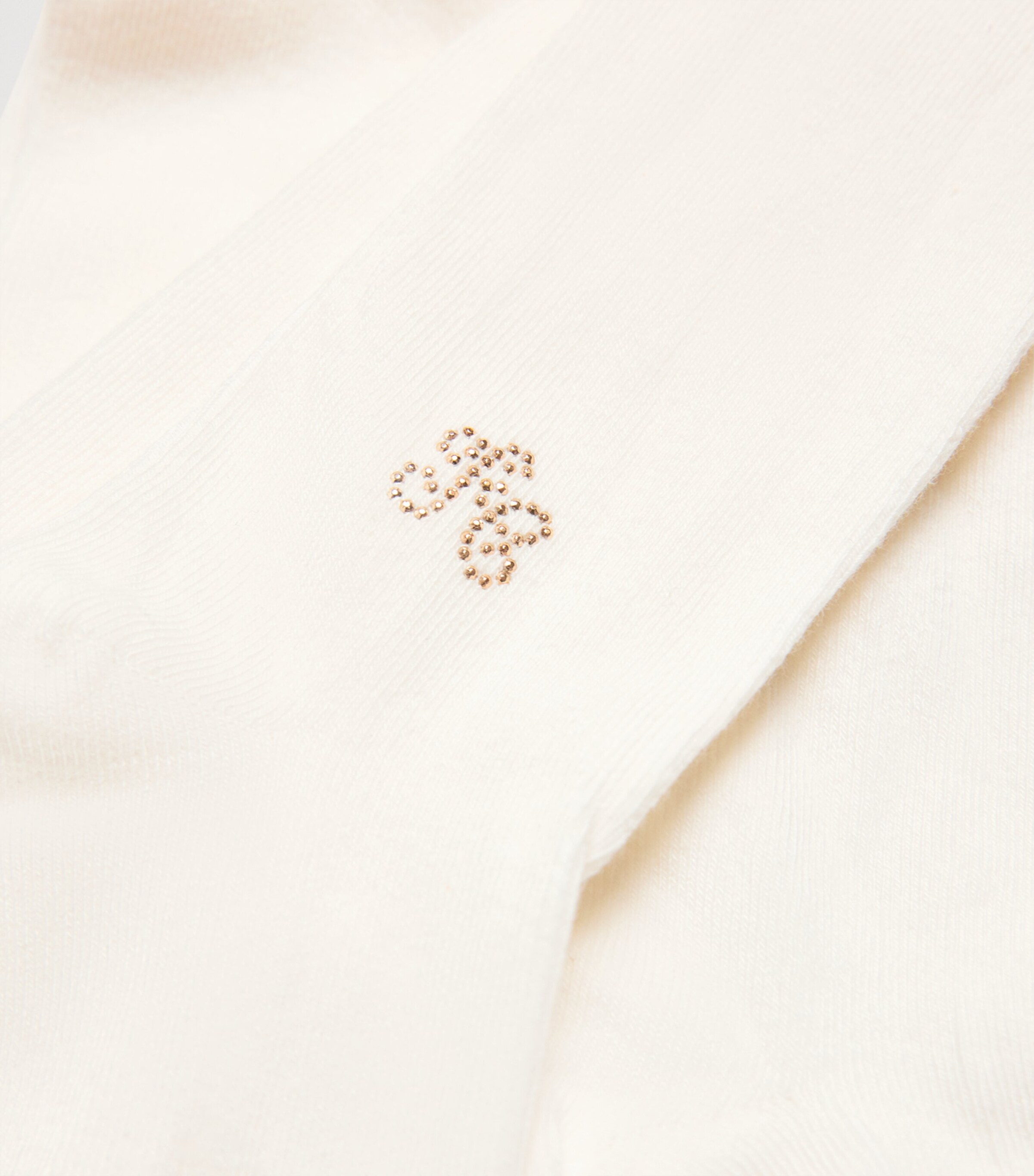 Cotton-Blend Embellished Tights 13 NACRE Image 2