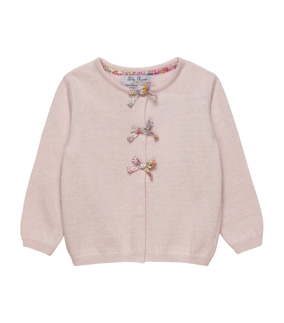 Bow-Detail Cardigan (3-24 Months) PINK/CLAIRE AUDE Image 1