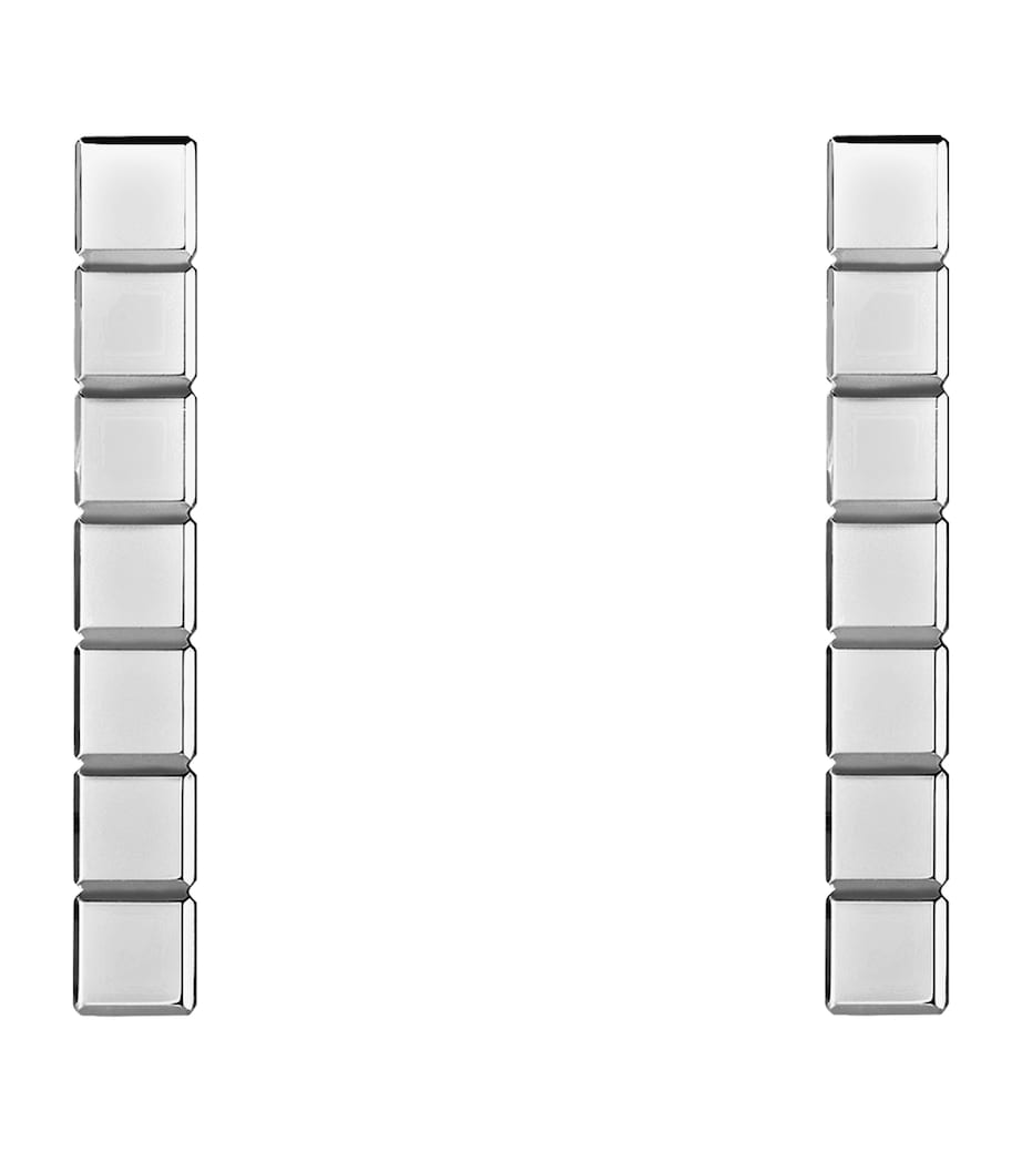 White Gold Ice Cube Earrings 18K WHITE GOLD Image 1