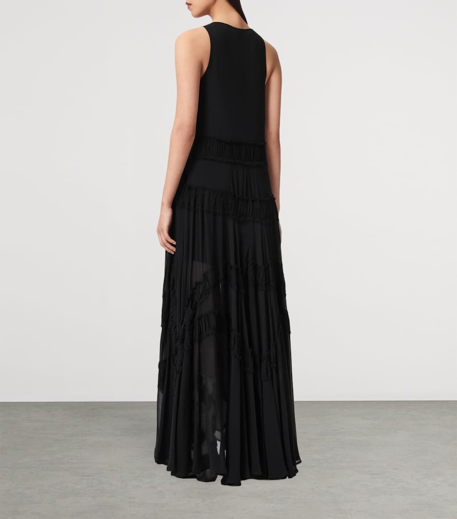 AllSaints Womens Dorina High-Low Dress Black Image 4