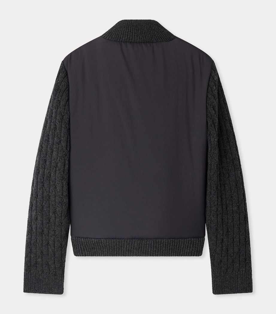 High-Neck Bomber Jacket (10-14 Years) FAUX NOIR Image 2