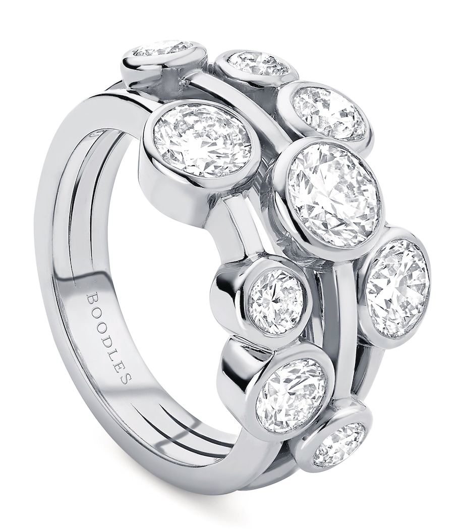 Medium Platinum and Diamond Raindance Ring PLATINUM Image 1