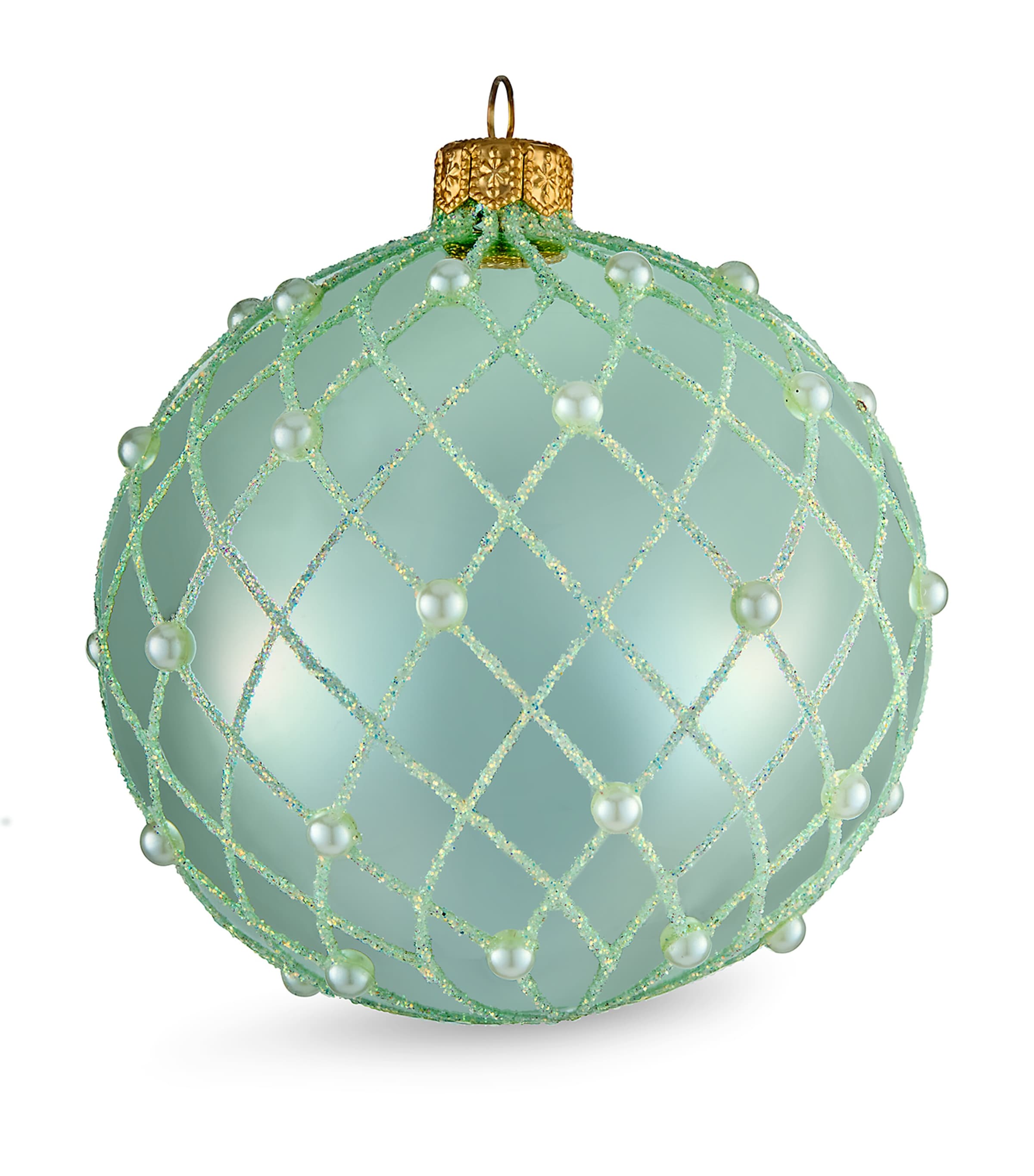 Harrods Embellished Lattice Bauble In Green