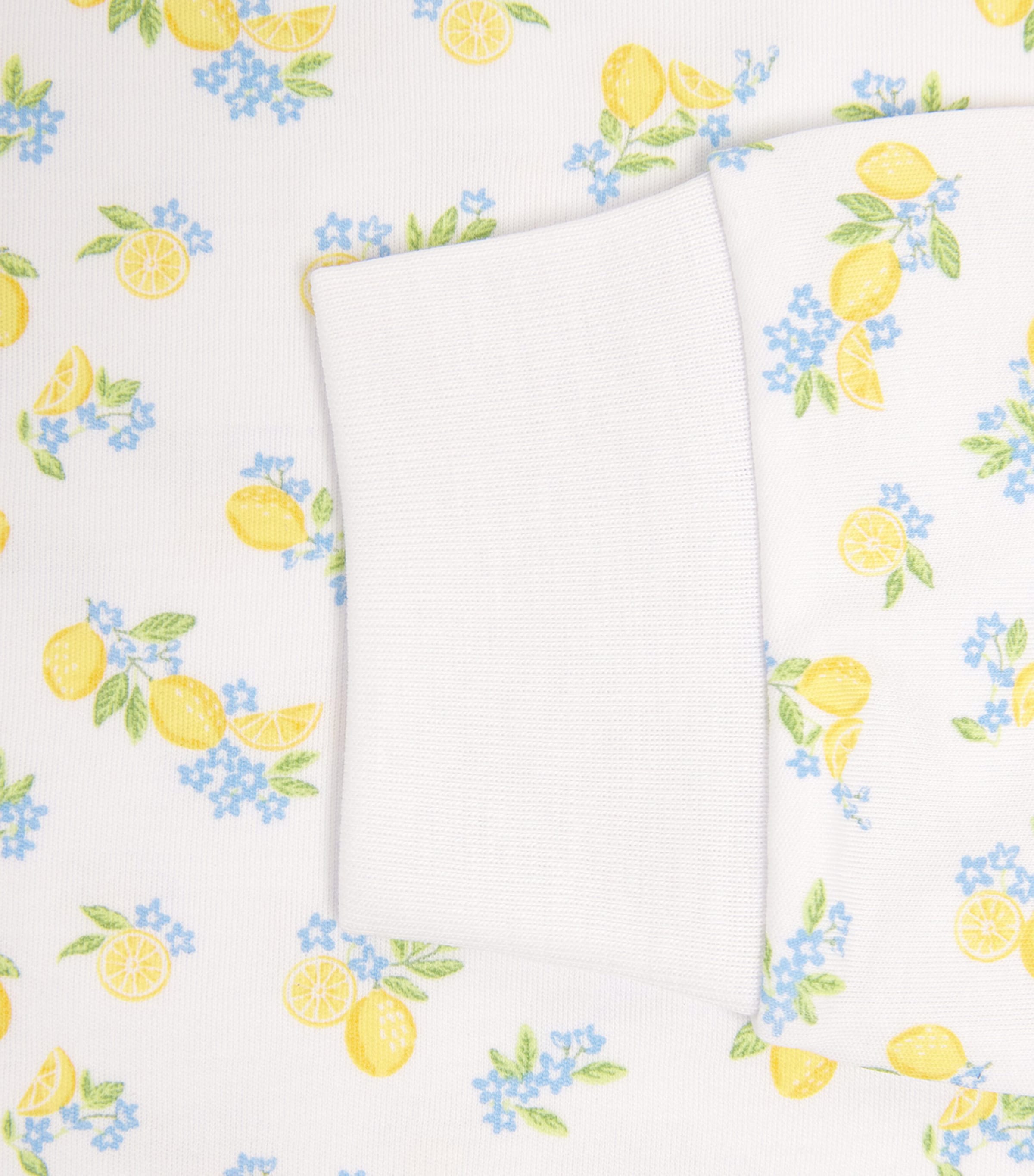 Pima Cotton Long-Sleeve Pyjamas (2-6 Years) K999LEMON BLOSSOMS Image 4