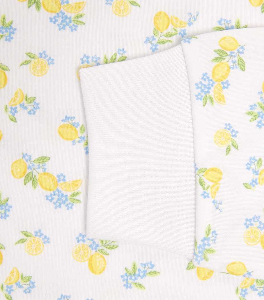 Pima Cotton Long-Sleeve Pyjamas (2-6 Years) K999LEMON BLOSSOMS Image 4