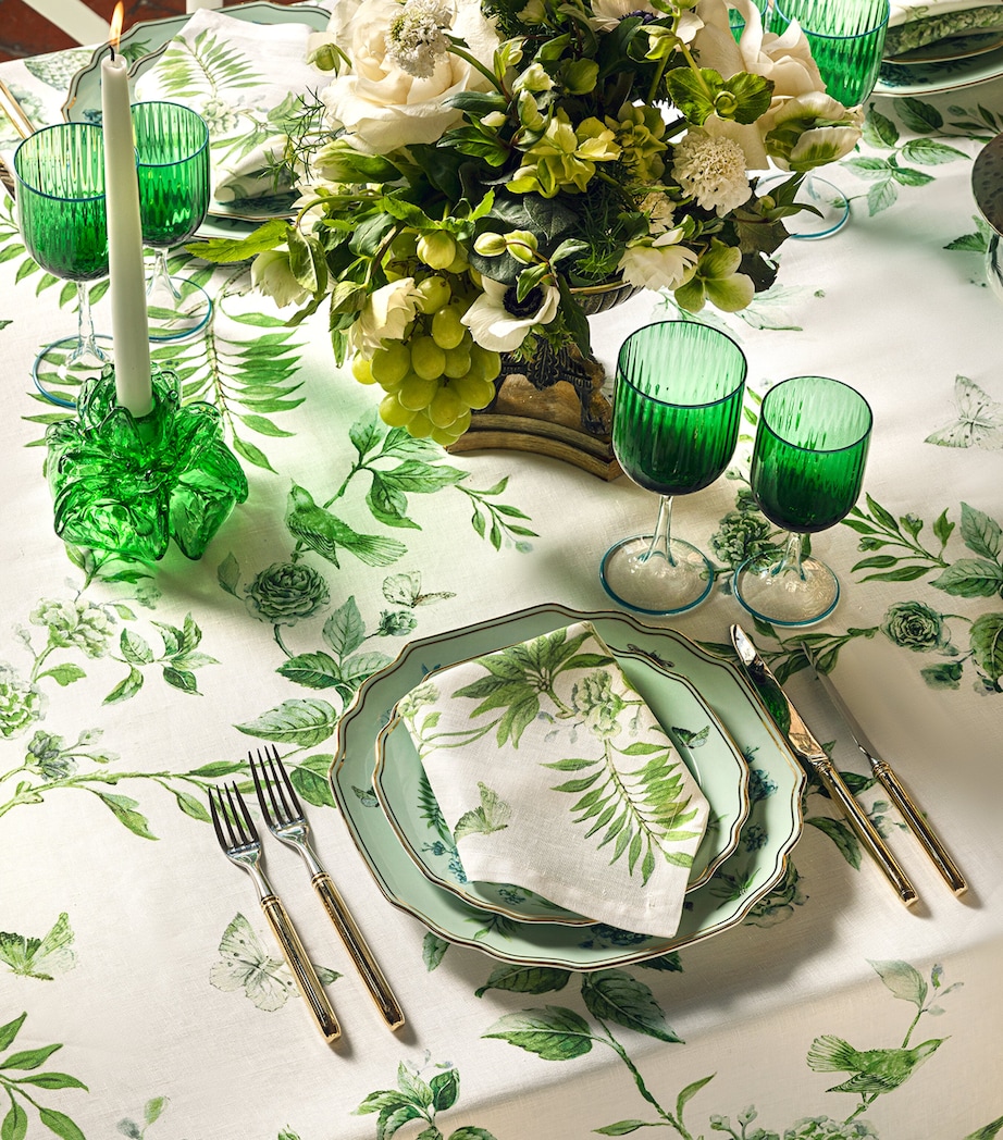 Set of 2 Secret Garden Dessert Plates (22cm) KELLY GREEN Image 8