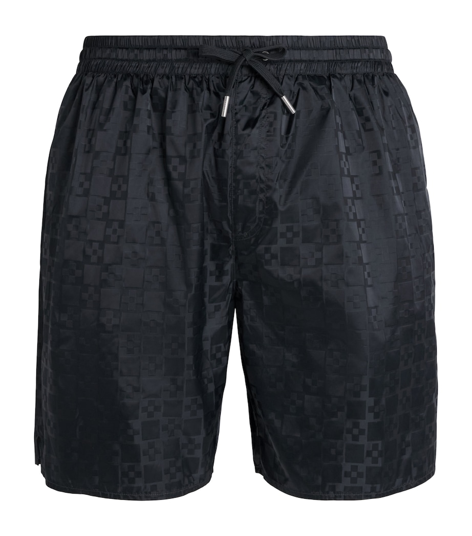 Sandro Paris Mens Jacquard Swim Shorts Dark Grey Image 1