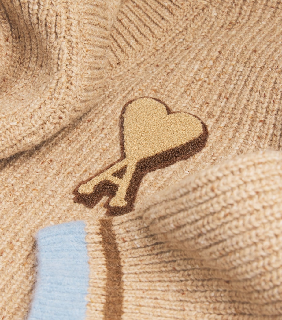 Wool-Blend College Sweater 280 - CAMEL Image 5