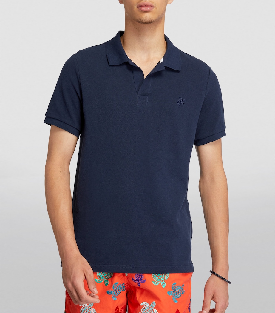 Logo Polo Shirt 390 NAVY Image 5