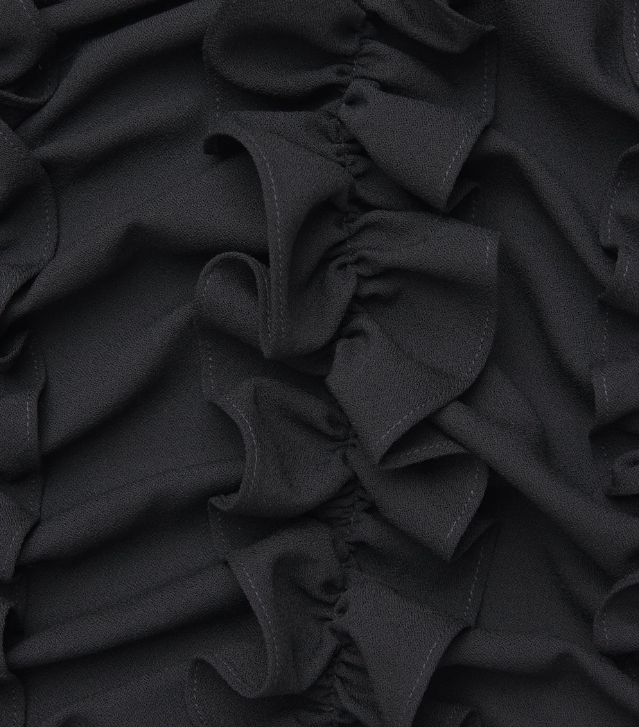 BITE Studios Womens Organic Wool Ruched Top Black Image 6