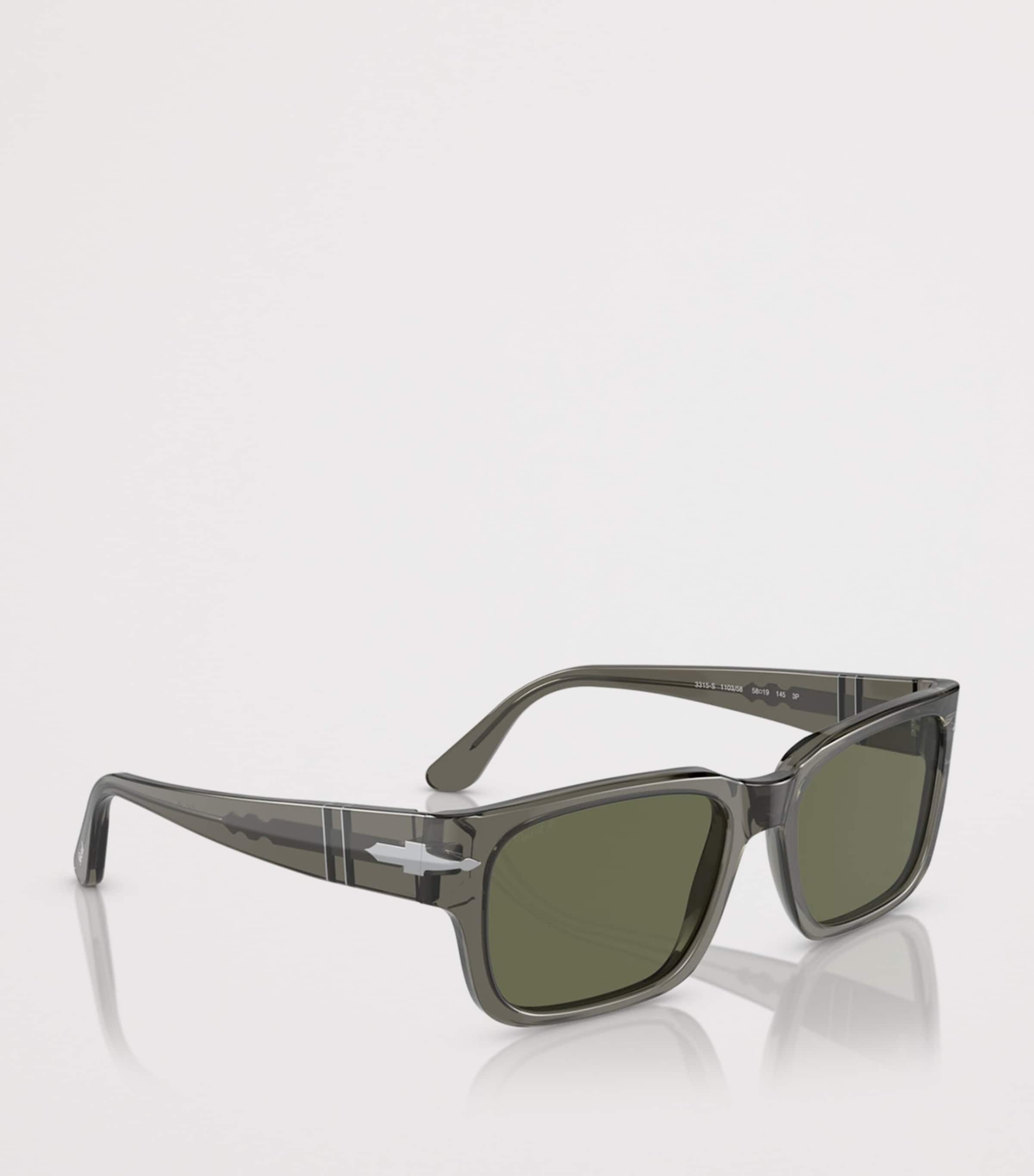 Persol Acetate Rectangle Sunglasses Grey Image 6