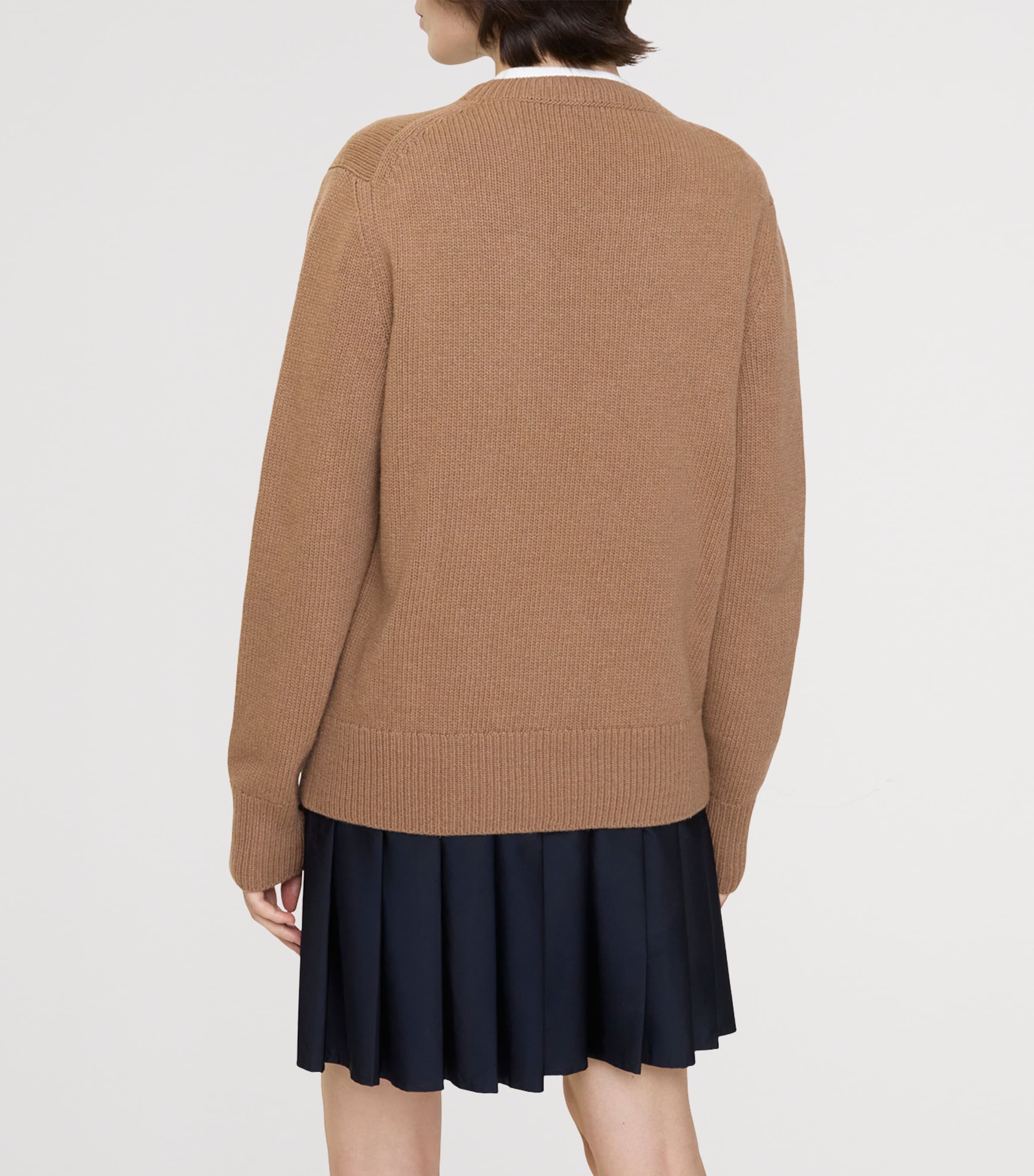 Wool-Cashmere Logo Sweater CAMEL Image 3