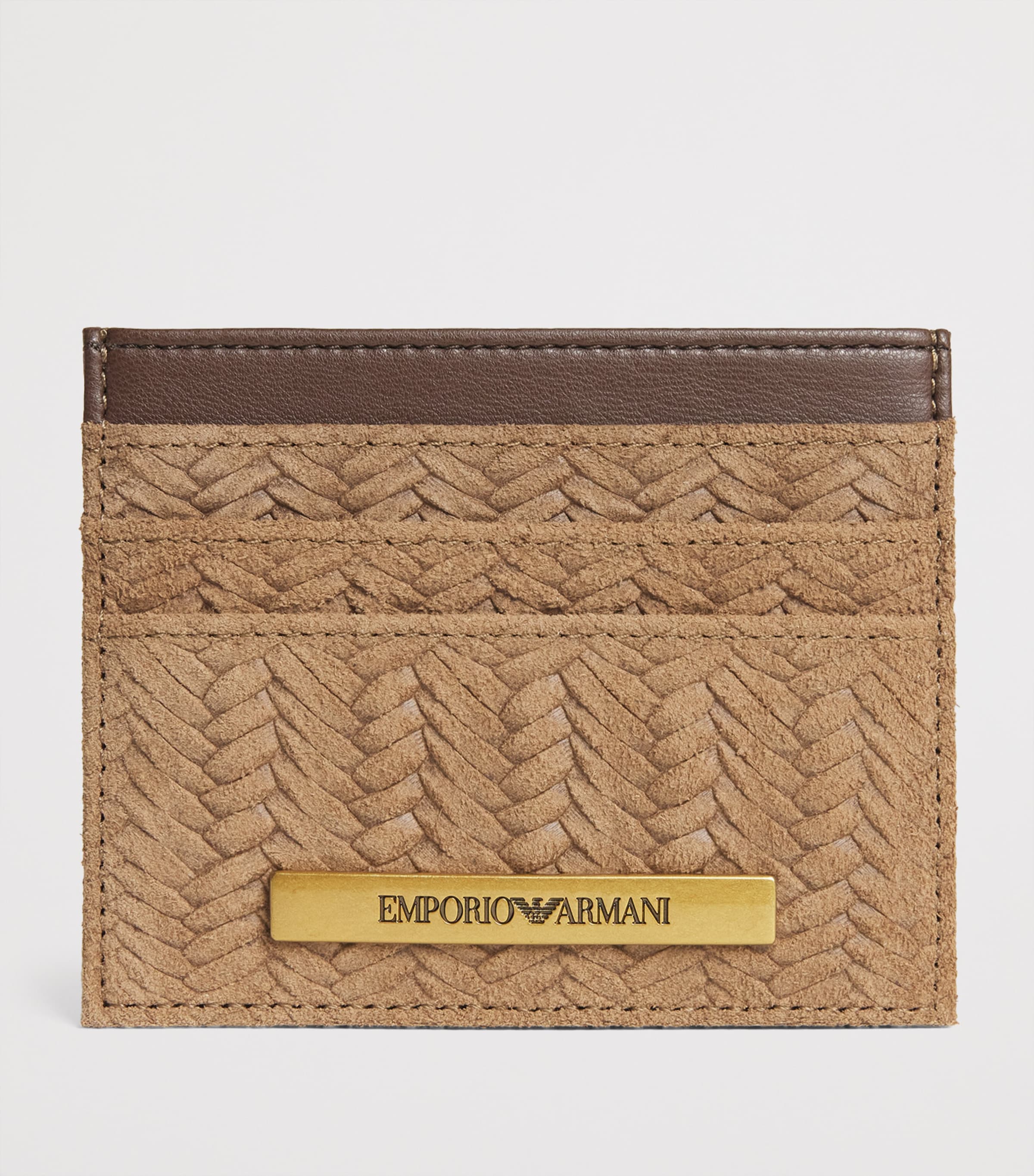 Emporio Armani Suede Embossed Card Holder Image 2