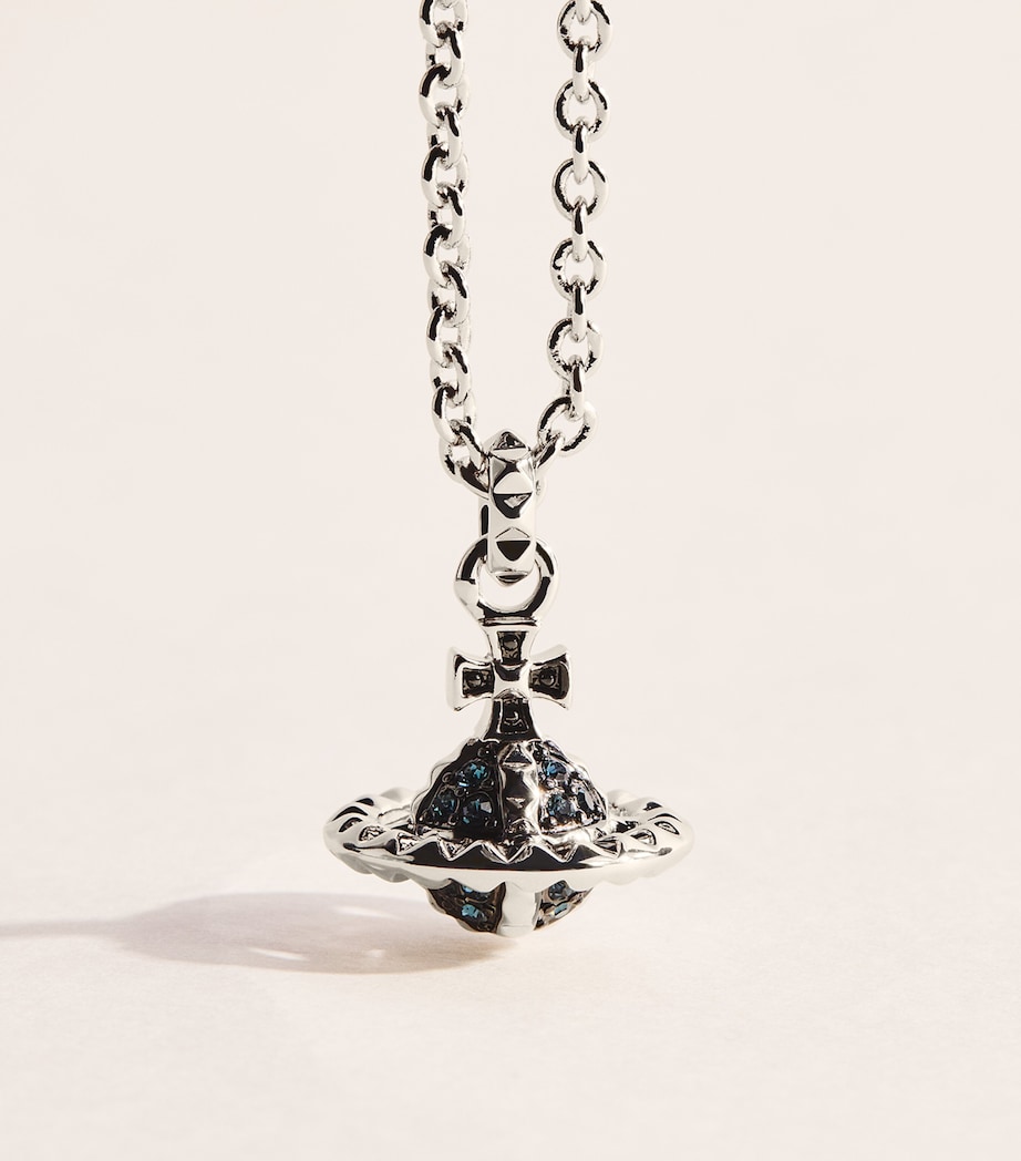 Vivienne Westwood Small Mayfair Orb Pendant Necklace Rhod/gnm/mon Cr Image 1