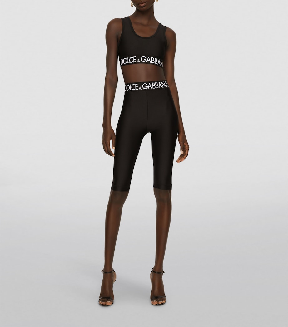 Logo Waistband Short Leggings N0000-BLACK Image 3