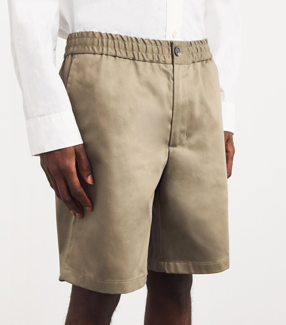 Cotton Elasticated-Waist Shorts LAURIER/375 Image 4