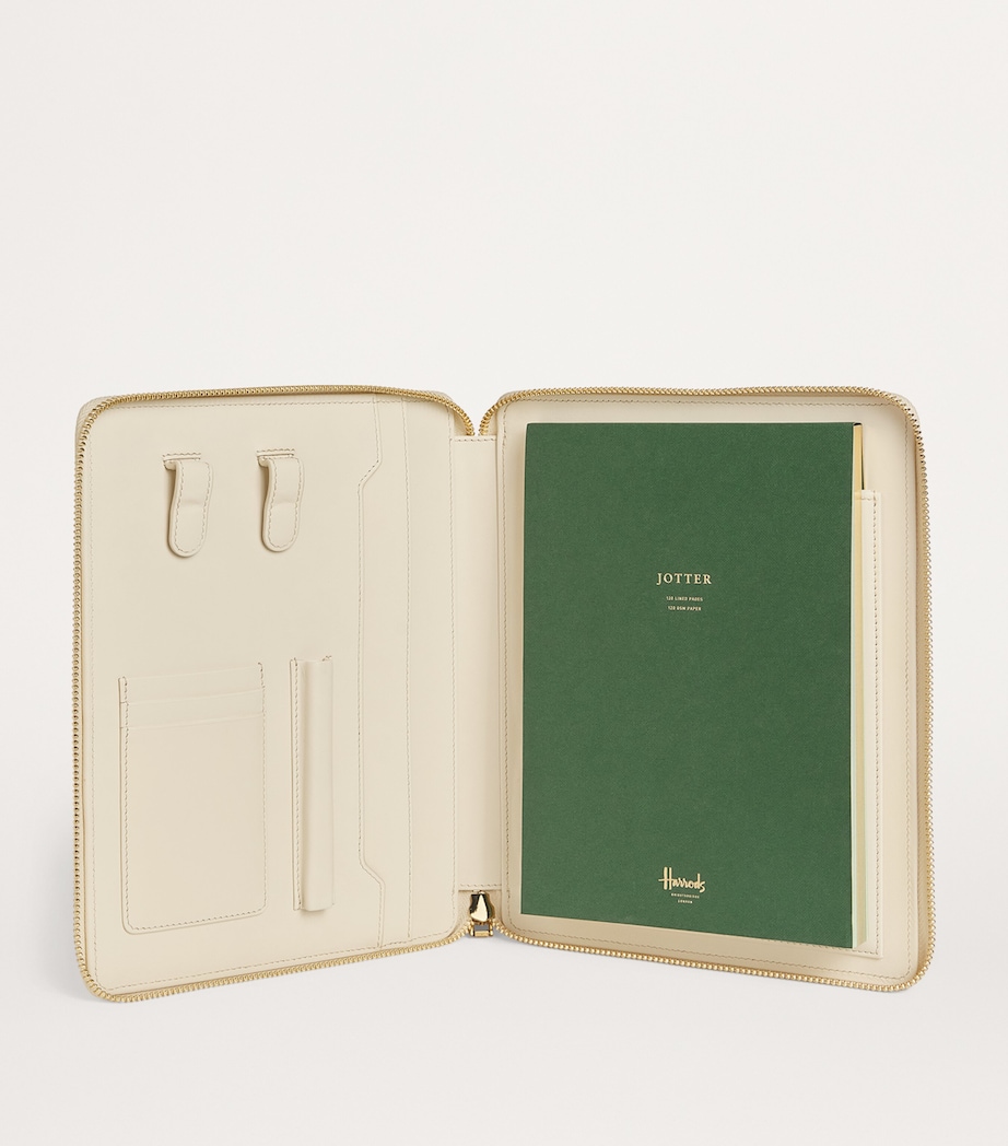 Leather Writing Folder OYSTER Image 2