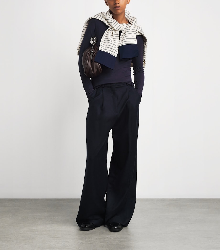 Stretch-Jersey Long-Sleeve T-Shirt NAVY Image 2