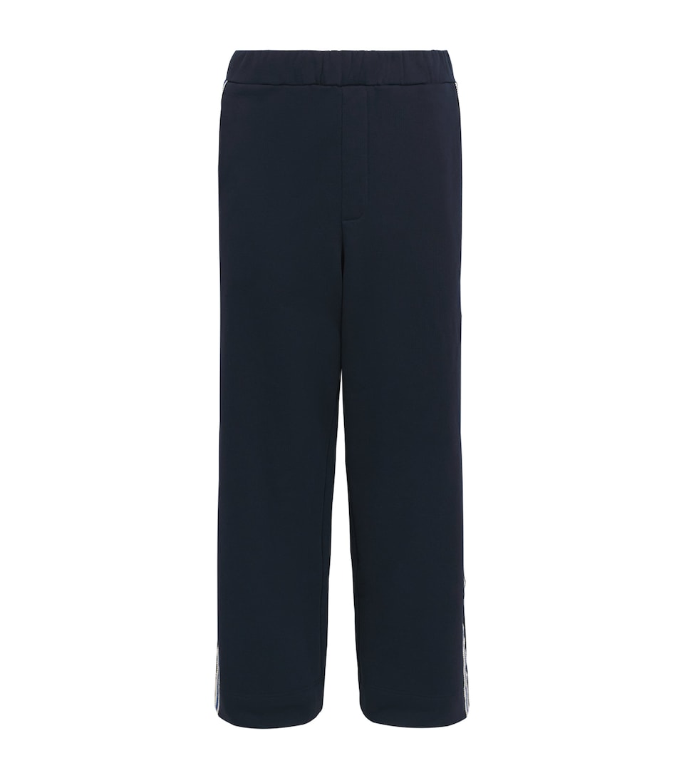 COMMAS Crochet Stripe Sweatpants Midnight Navy