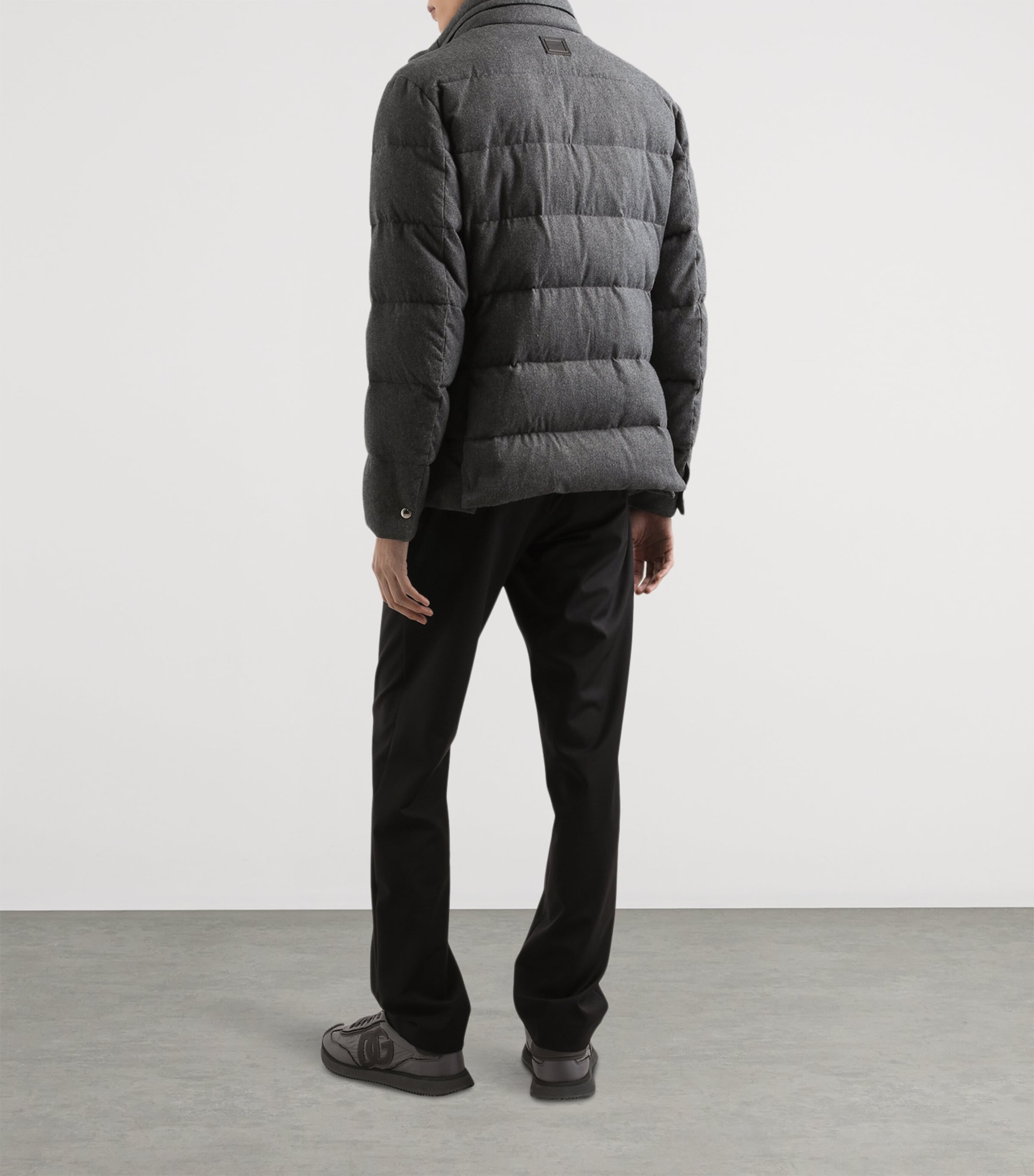 Wool-Blend Pleated Drawstring Trousers N0000-BLACK Image 4