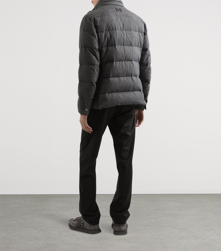 Wool-Blend Pleated Drawstring Trousers N0000-BLACK Image 4