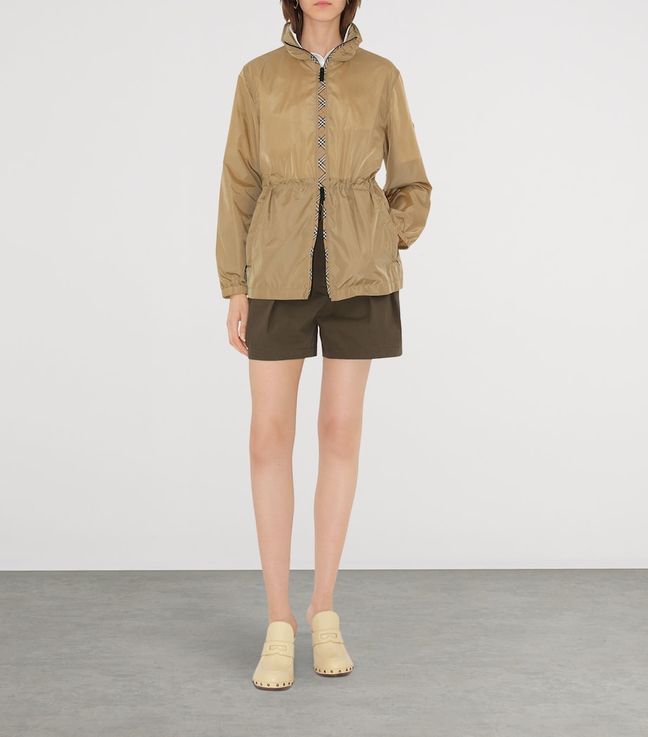 Technical Adaptable Check-Trim Parka FLAX Image 2