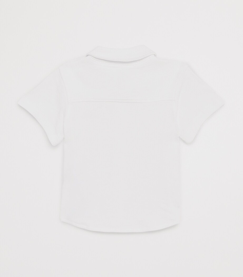 BOSS Kidswear Cotton Logo Polo Shirt (3-18 Months) White Image 2