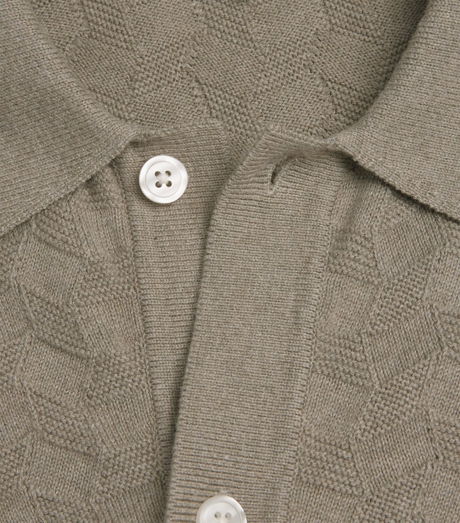 PAIGE Mens Cotton-Linen Mendez Shirt Dried Lemongrass Image 6