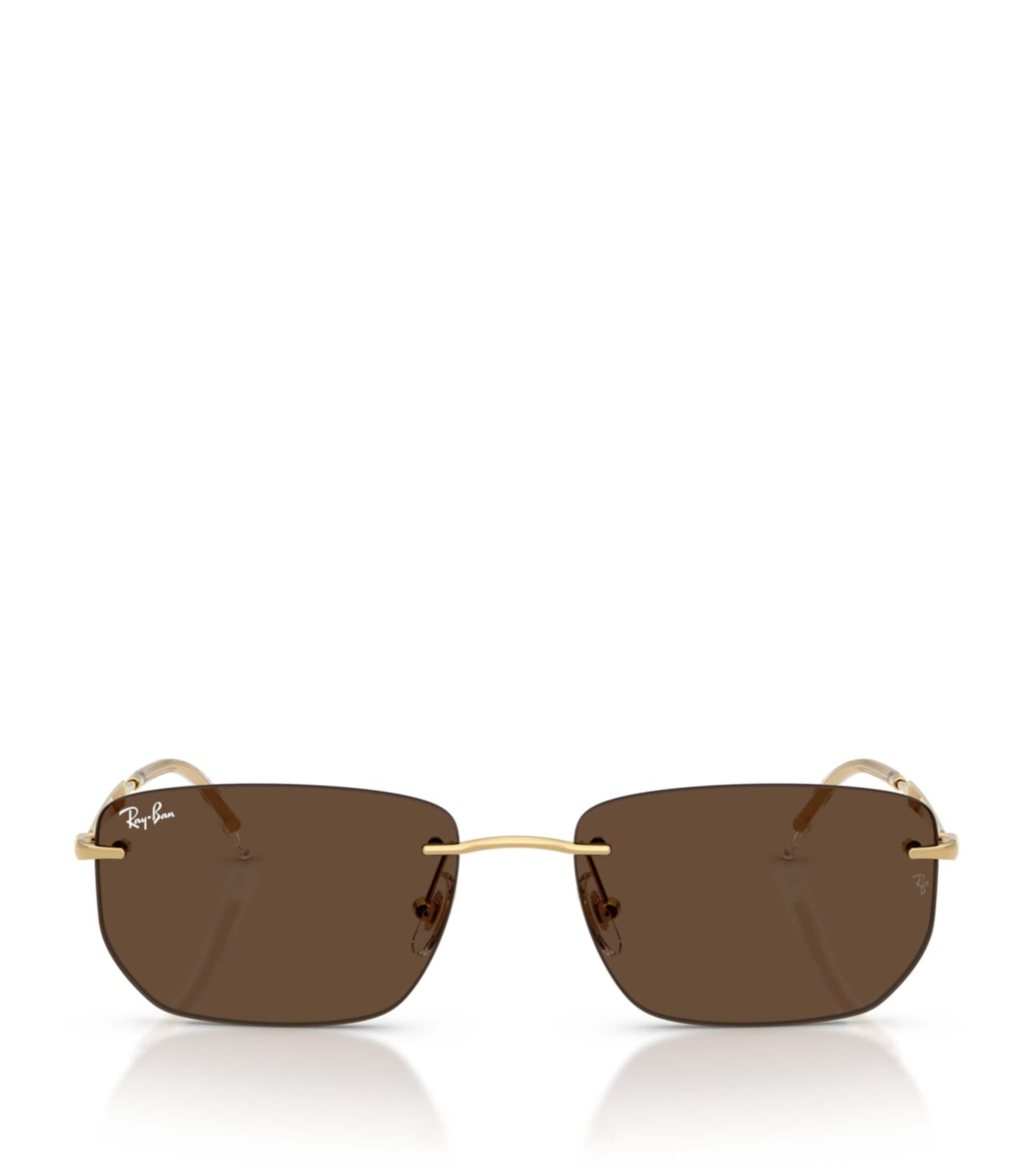 Ray Ban Rb3768 Metal Irregular Sunglasses In Brown