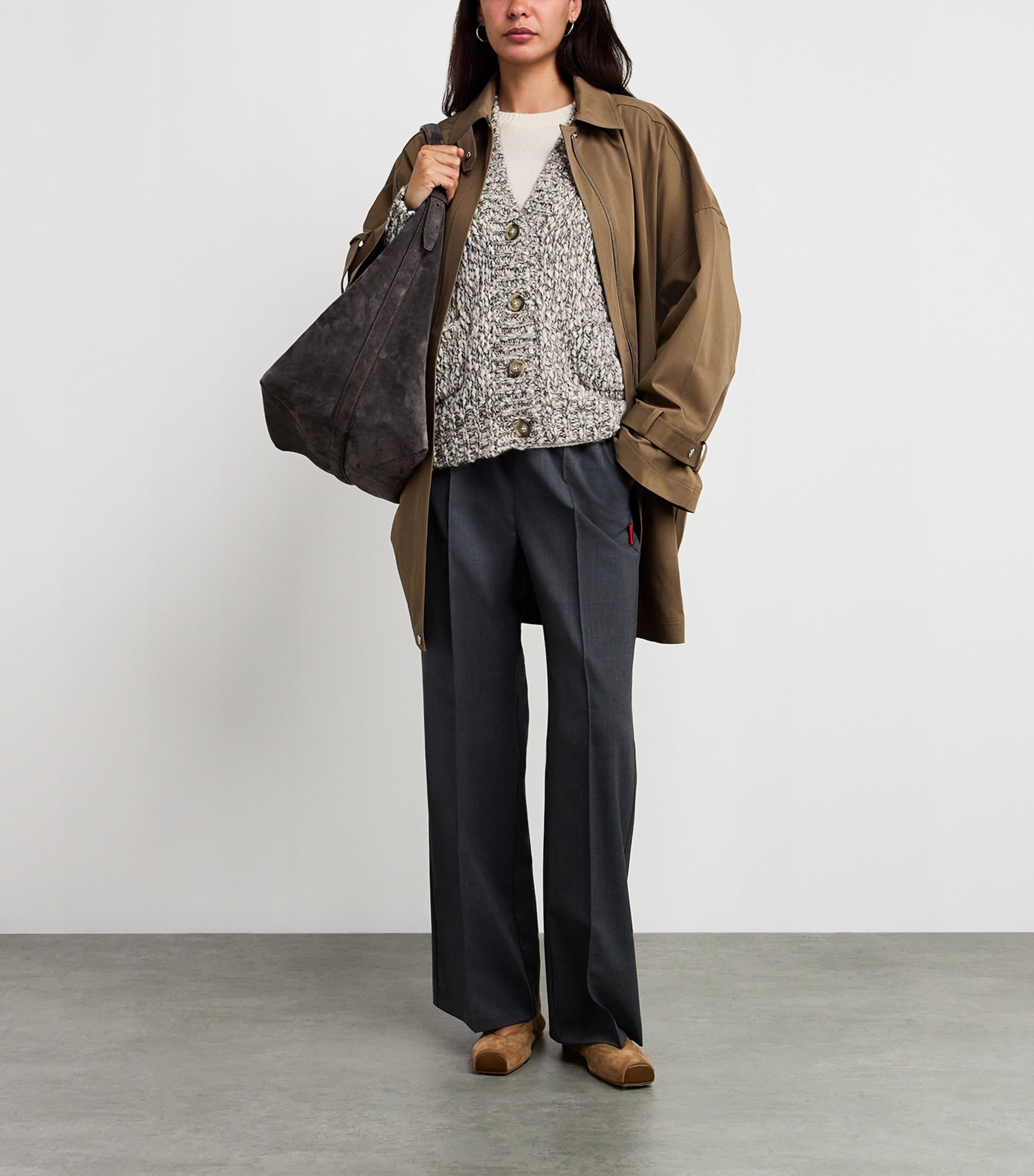 Wool-Blend Cardigan BLACK Image 2