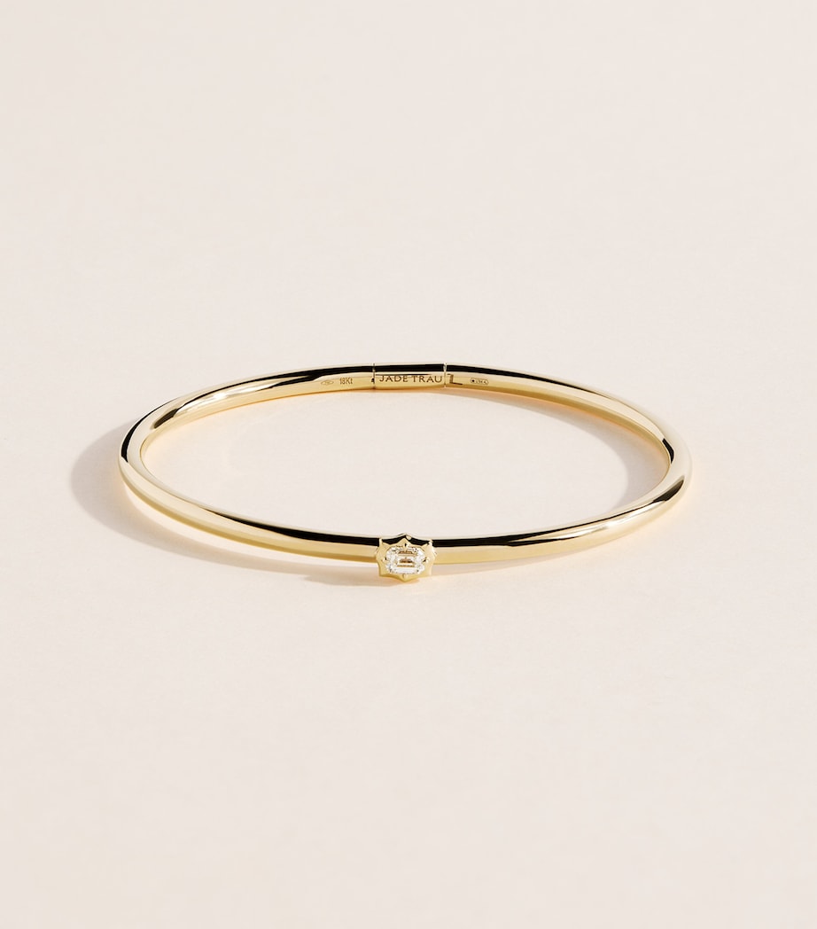 Jade Trau Yellow Gold and Diamond Vanguard Plié Bangle Yellow Gold Image 1
