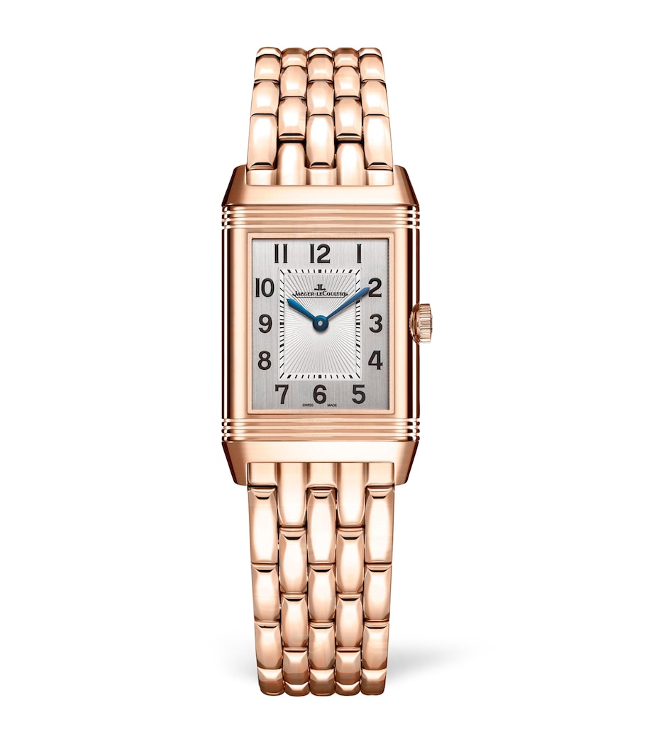 Small Rose Gold and Diamond Reverso Classic Duetto Watch 21mm PINK GOLD Image 1