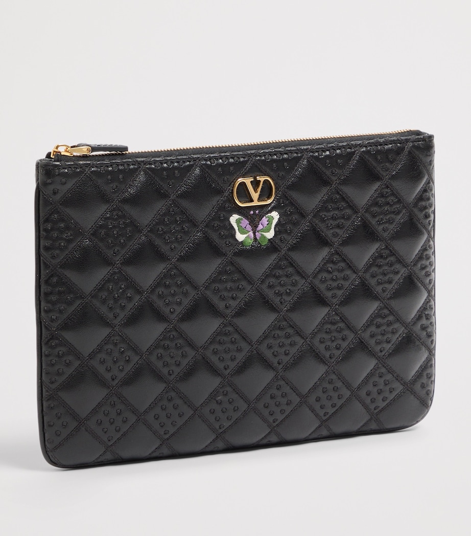 Valentino Garavani Medium Leather Flutterby Pouch Image 2