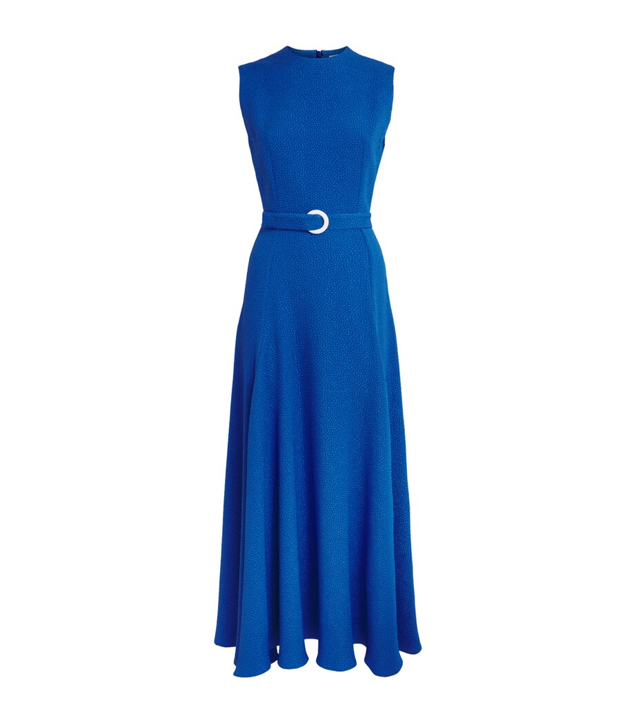 Edeline Lee Womens Jacquard Jete Midi Dress Royal Blue Image 1