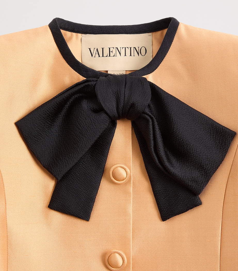 Valentino Womens Silk Bow-Tie Jacket Image 8