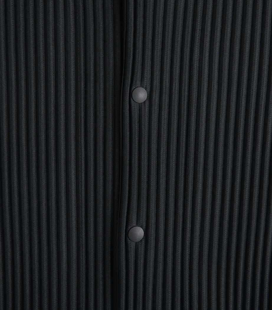 Homme Plissé Issey Miyake Mens Pleated Hoodie Black Image 6