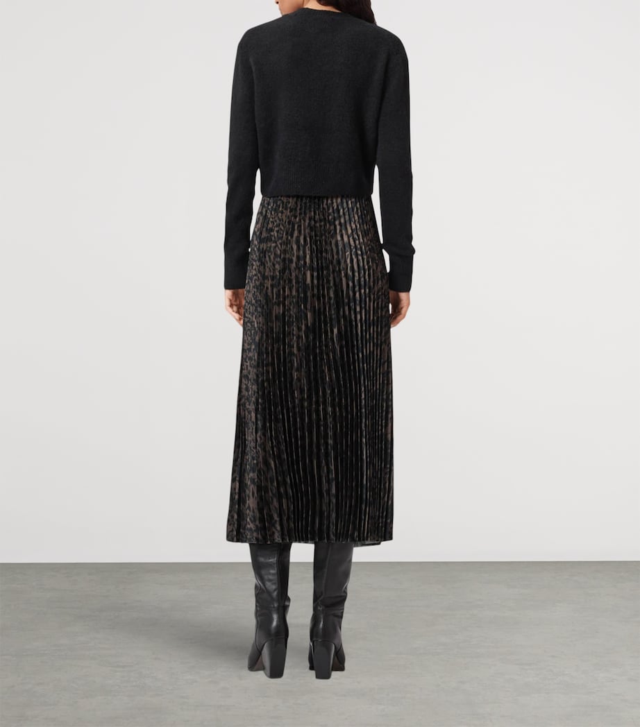 2-In-1 Evia Midi Dress BLACK/FANGO GREEN Image 4