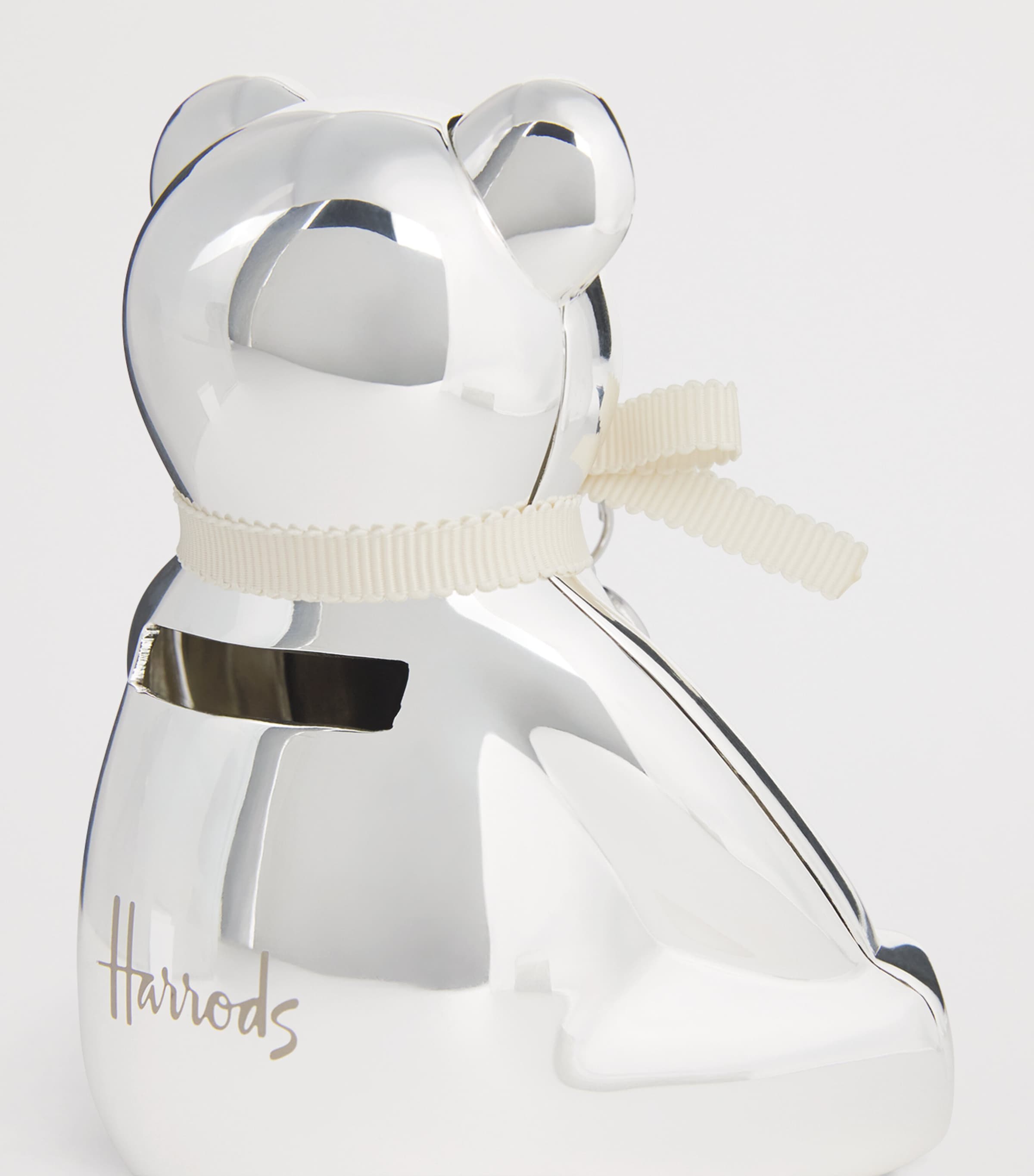 Harrods Silver-Plated Bear Money Box Silver Image 3
