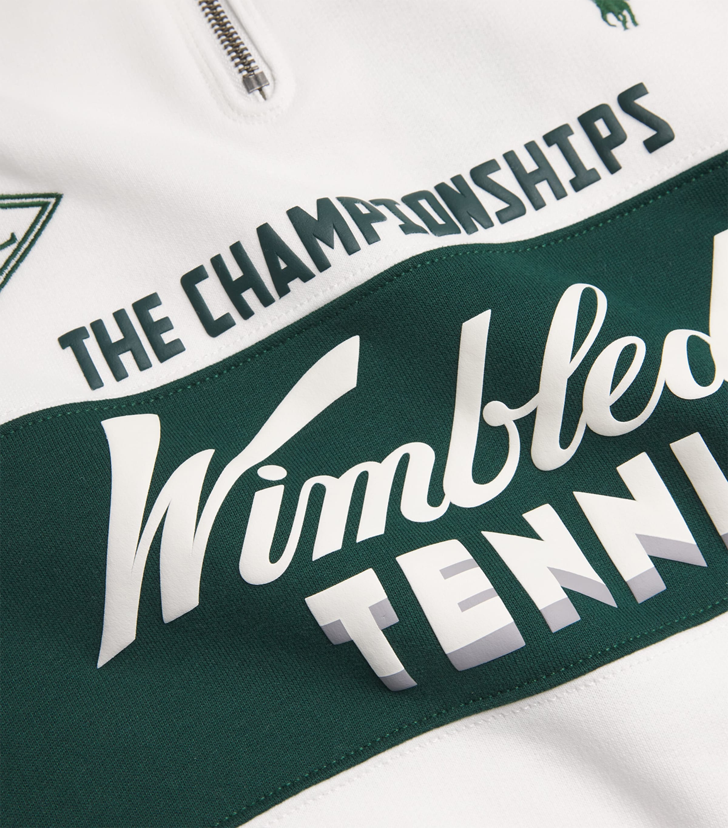 Polo Ralph Lauren White x Wimbledon Cotton Quarter-Zip Sweatshirt