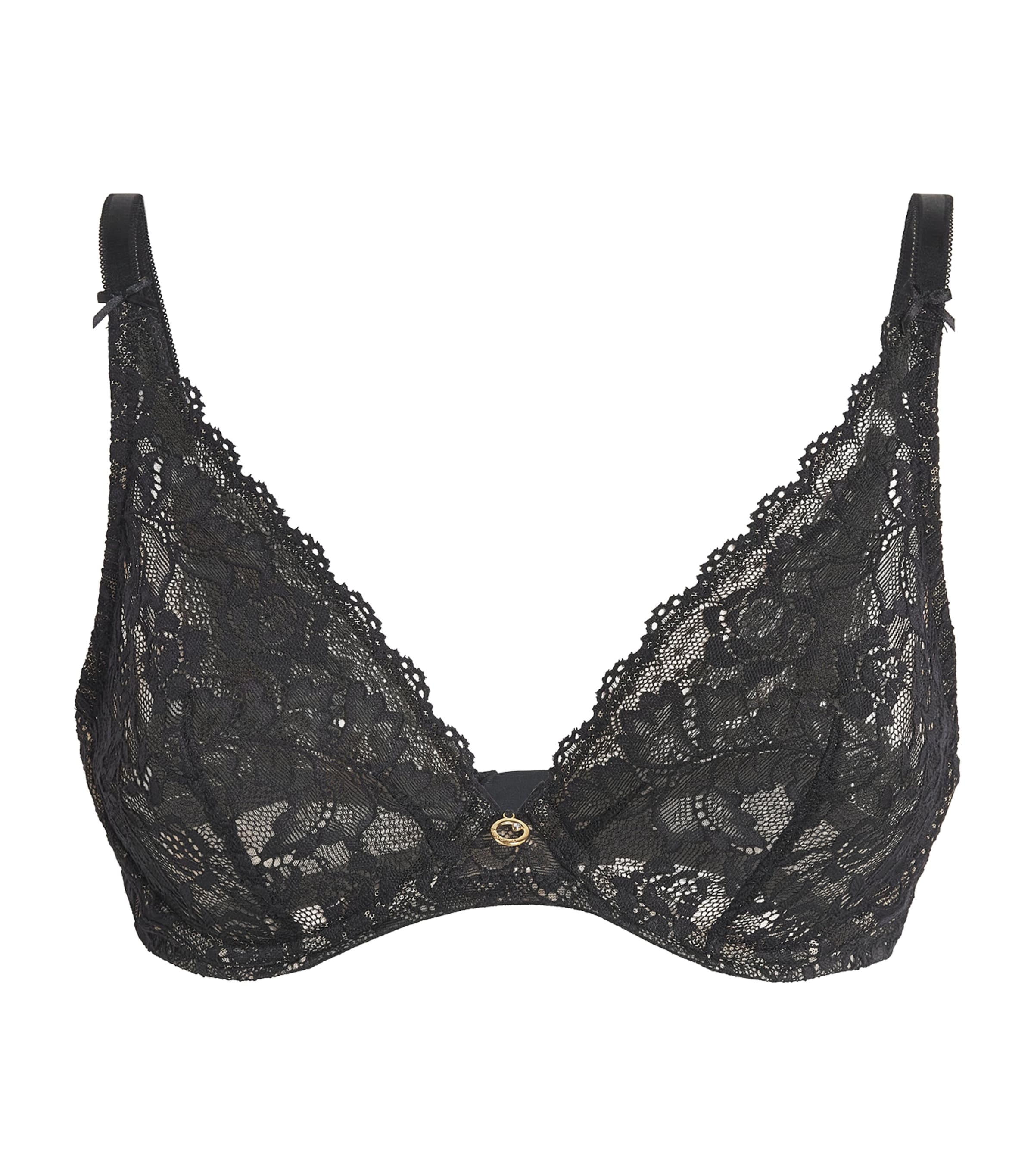 Aubade Lace Rosessence Triangle Bra In Black