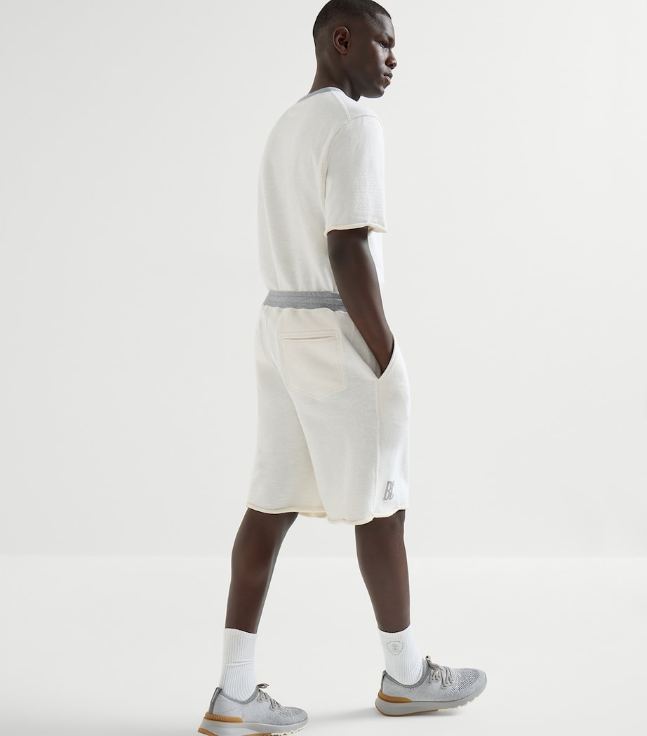 Brunello Cucinelli Mens Cotton-Linen Athletic Club Shorts Image 4