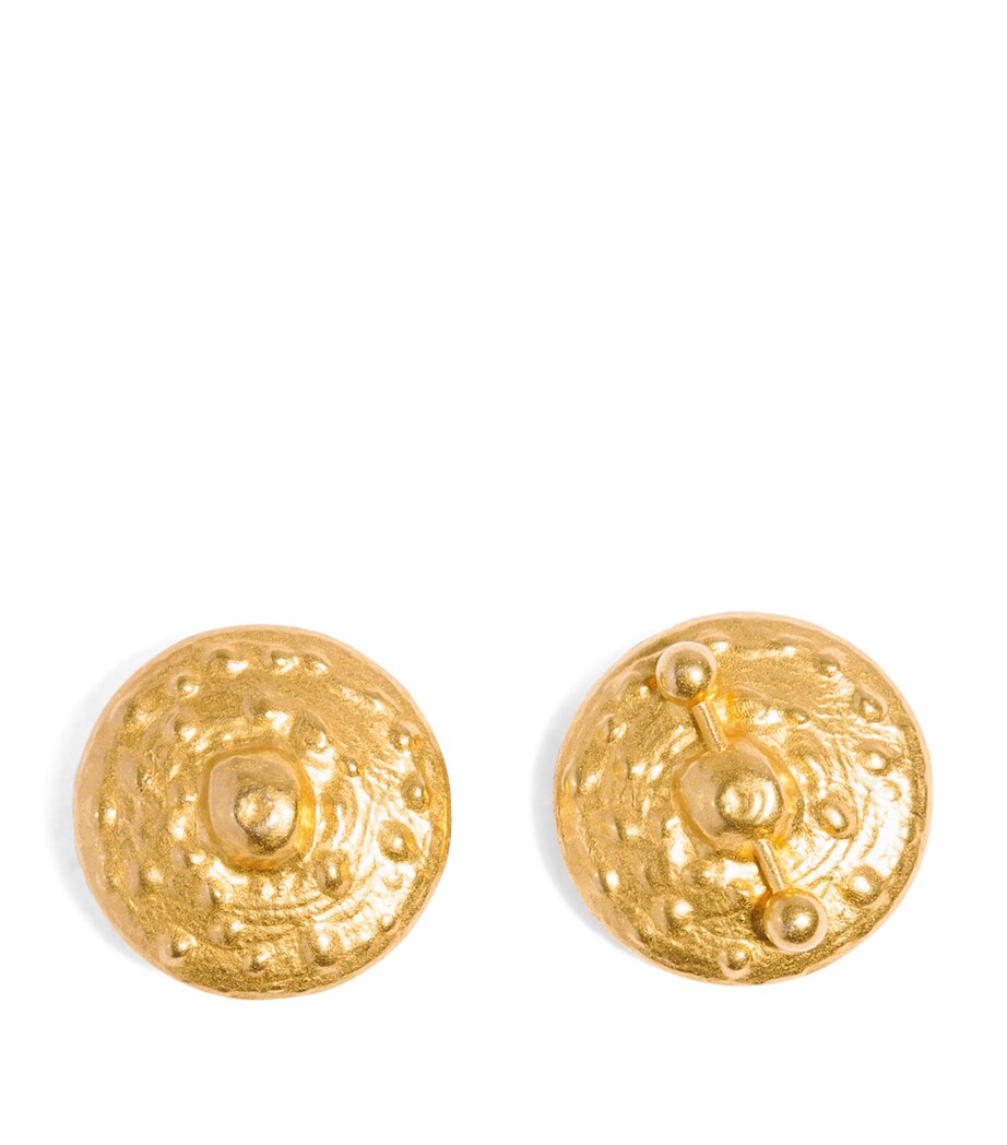 Schiaparelli Nipple Stud Earrings Gold Image 1