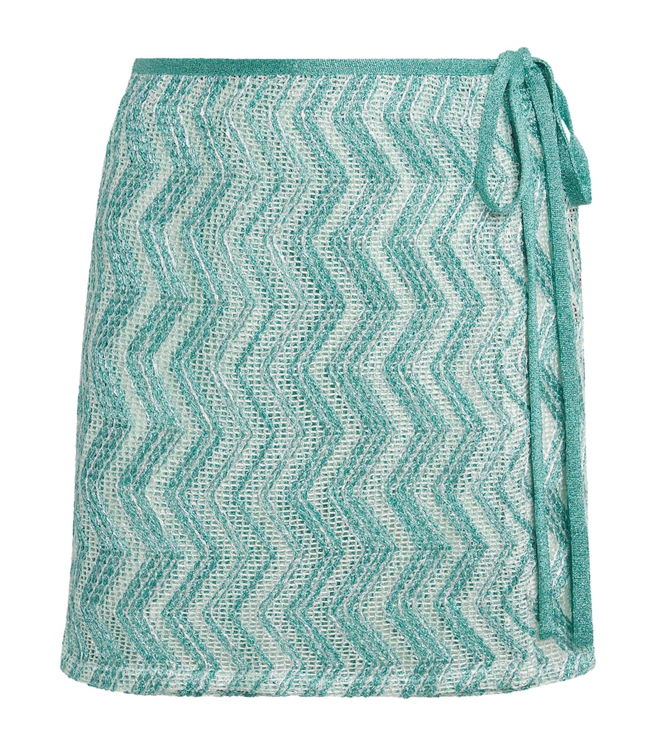 Embellished Wrap Mini Skirt S72PH AQUAMARINE Image 1