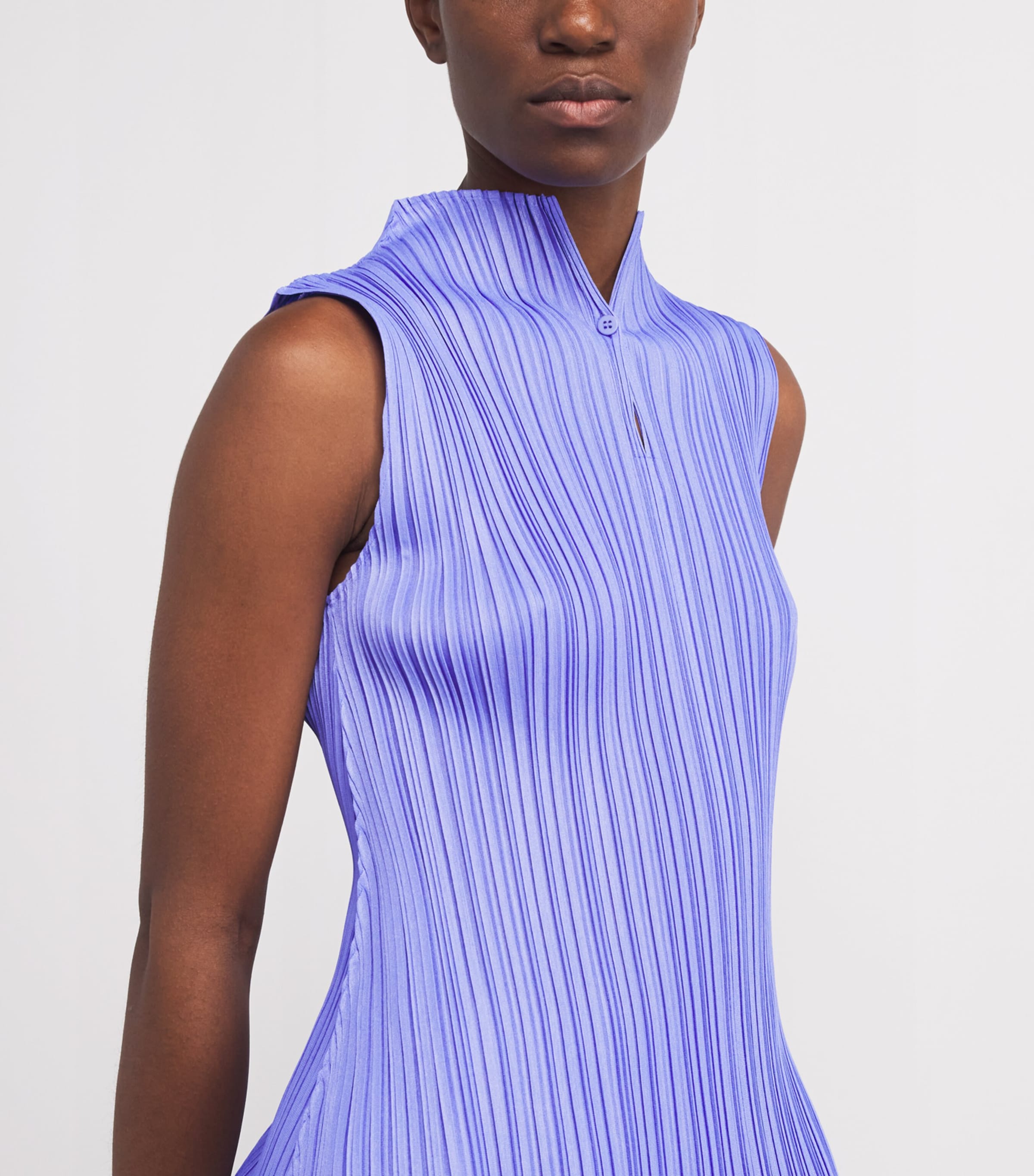 Pleats Please Issey Miyake Blue Mellow Pleats Top | Harrods US