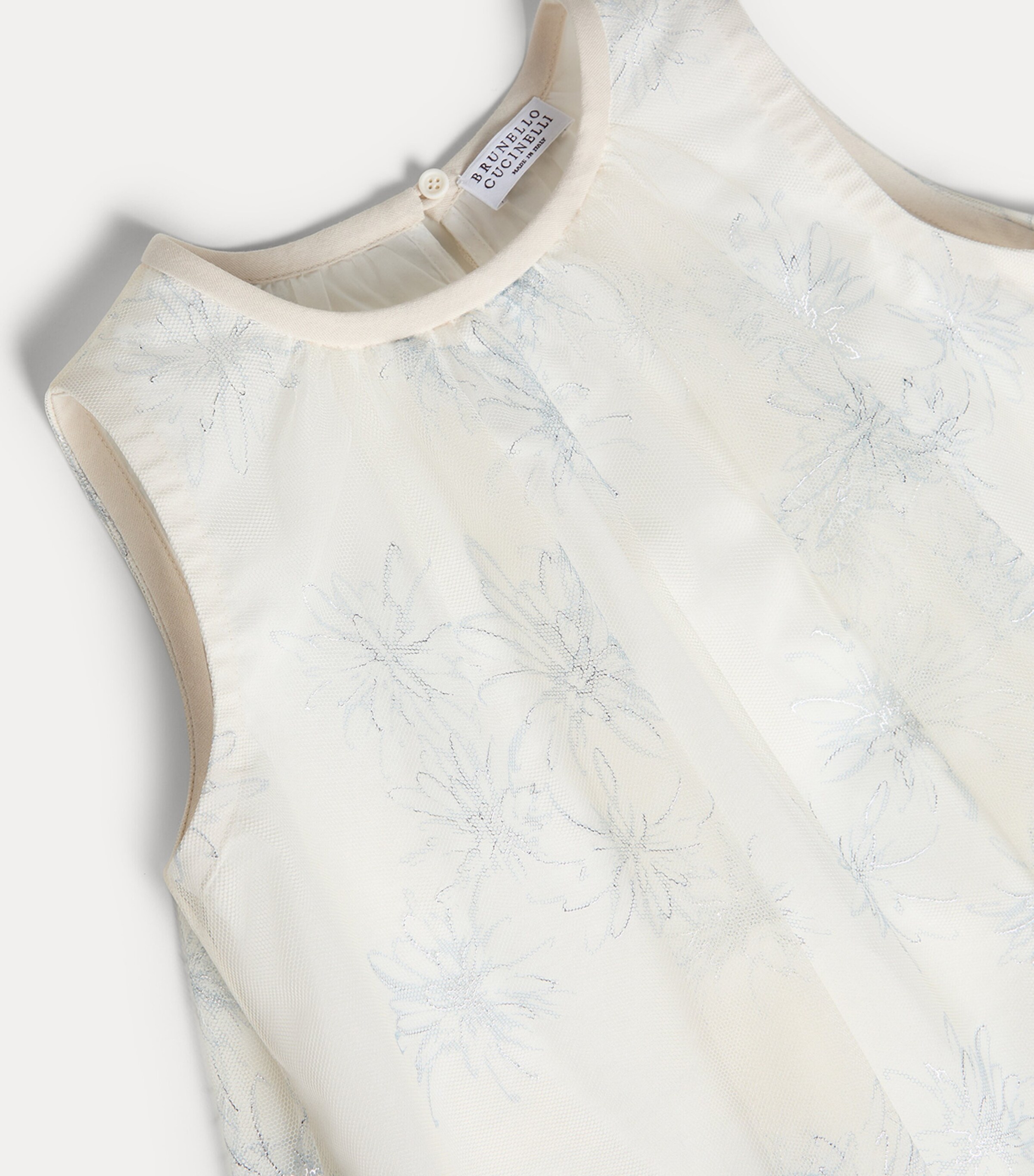 Brunello Cucinelli Kids Tulle Floral Blouse (4-6 Years) Image 3