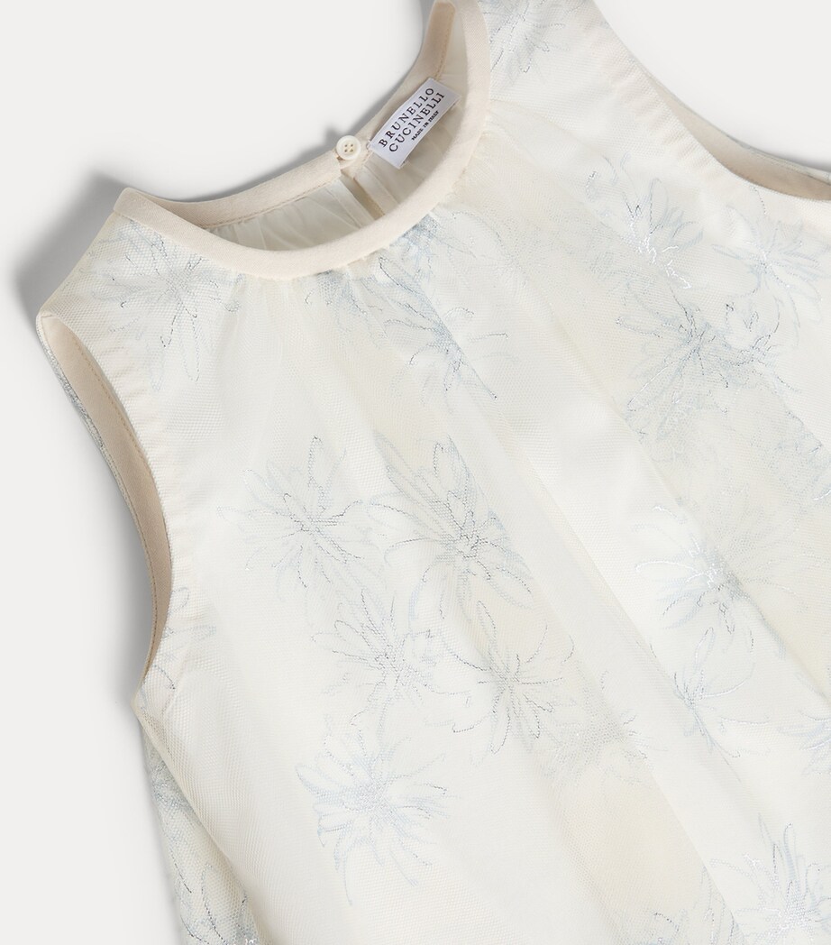 Brunello Cucinelli Kids Tulle Floral Blouse (4-6 Years) Image 3