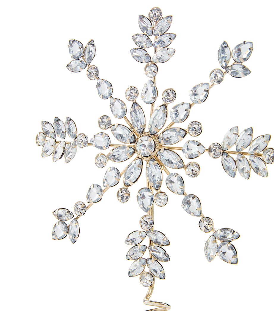 Metal Embellished Snowflake Tree Topper SLV/CLR Image 2