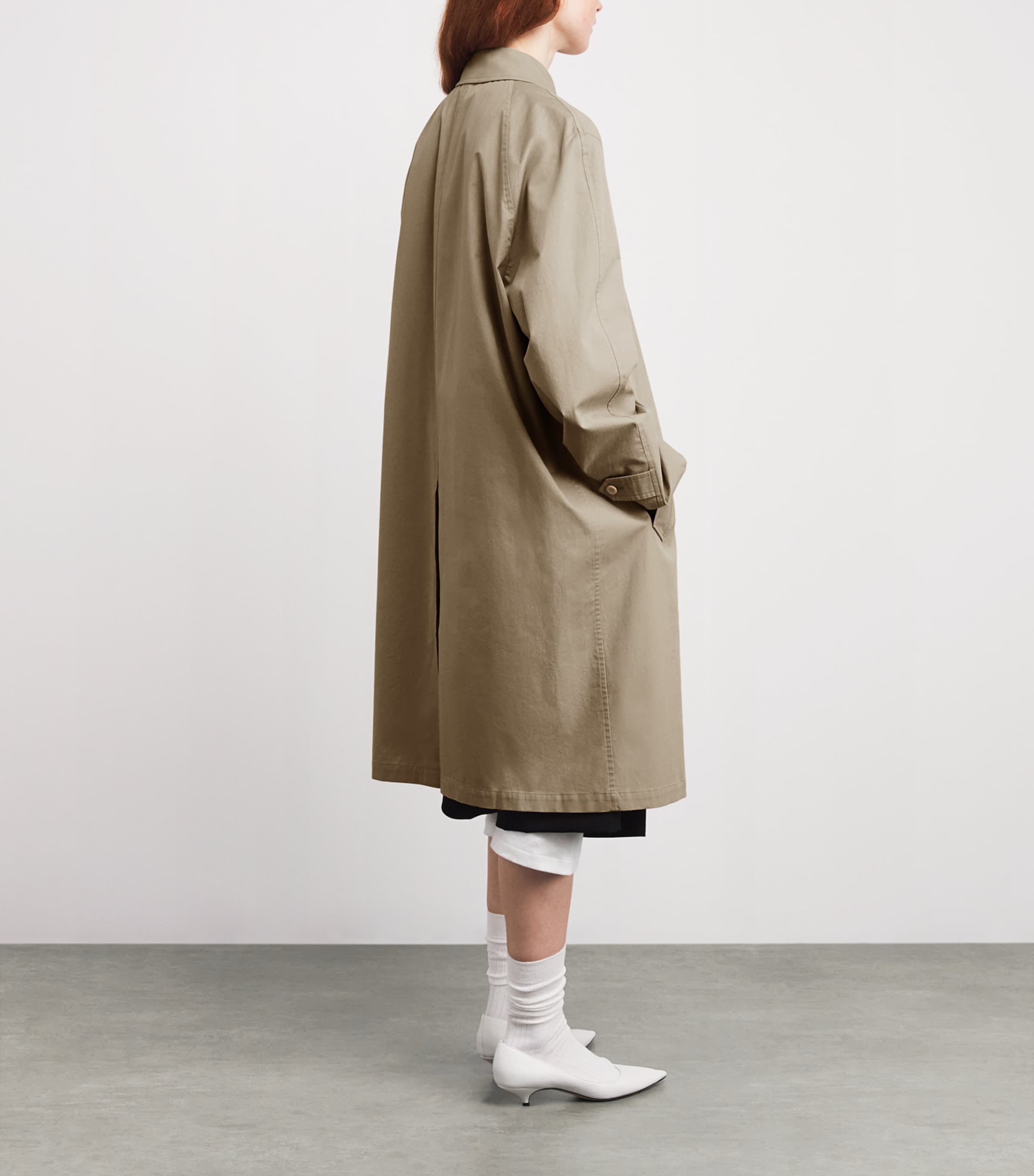 The Row Womens Dayton Trench Coat Beige Image 3