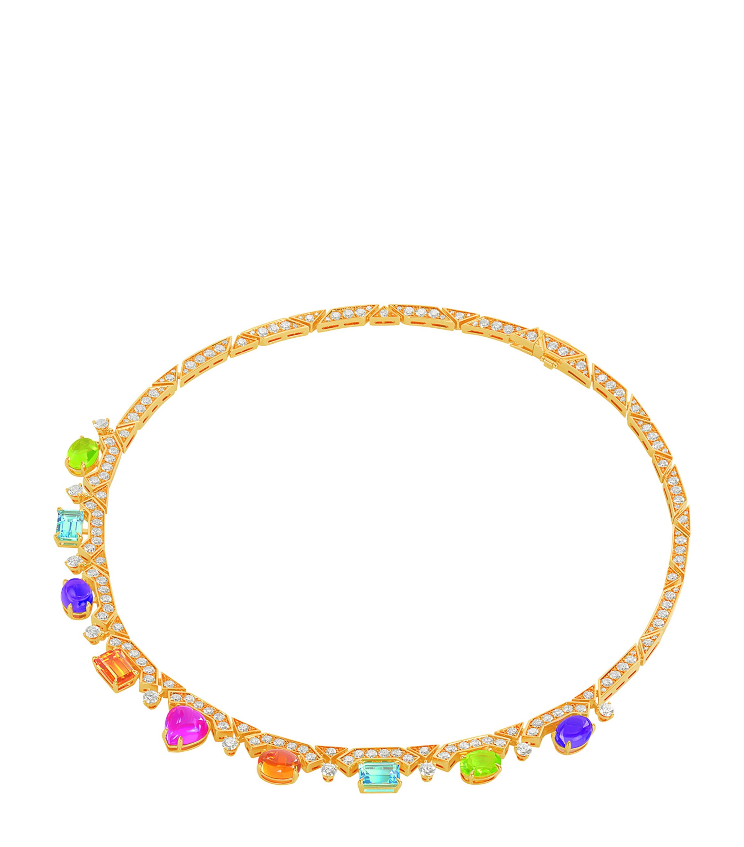 Bvlgari Yellow Gold, Diamond and Mixed Gemstone Allegra Necklace Yellow Gold Image 1