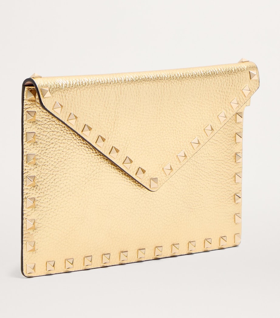 Metallic Leather Rockstud Pouch I8M Image 3